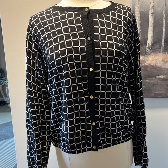 IMNYC black and white button cardigan - Picture 2 of 5